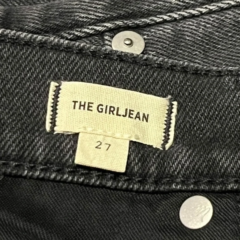 2 for $20 Madewell Girljean Adolpha Black Wash Denim Ripped Knee Womens Size 27